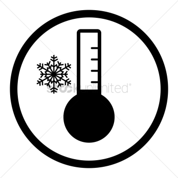 Snowflake and thermometer