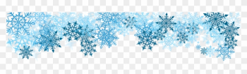 Snowflake Banner Clipart - Blue Snowflakes Border Png