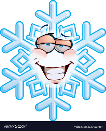SnowFlake Emoticon Smug vector image SnowFlake Emoticon Smug vector image