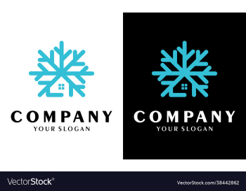 snowflake house logo design freeze-resistant icon snowflake house logo design freeze-resistant icon