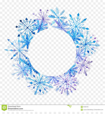 Snowflake Watercolor painting Royalty-free - watercolor frame 