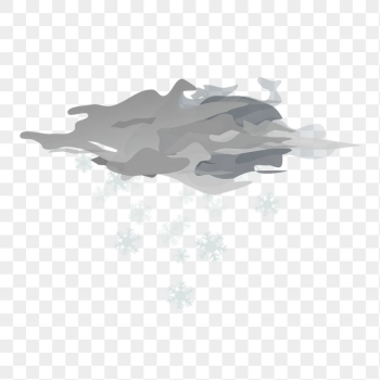 Snowing cloud png sticker, weather | Free PNG - rawpixel