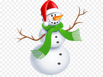 Snowman Christmas ornament Christmas decoration - Snowman with Green Scarf PNG Clipart Picture 