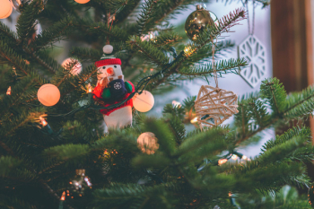 Snowman Decor on Christmas Tree Snowman Decor on Christmas Tree