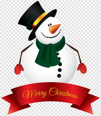 Snowman illustration, Santa Claus Snowman Christmas , Snowman Banner transparent background PNG clipart