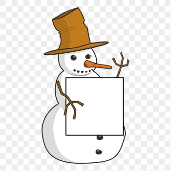 Snowman png holding sign frame | Free PNG - rawpixel