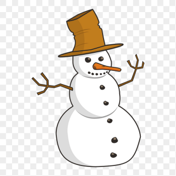 Snowman png sticker illustration, transparent | Free PNG - rawpixel