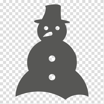 Snowman Scarf Silhouette Christmas, snowman transparent background PNG clipart