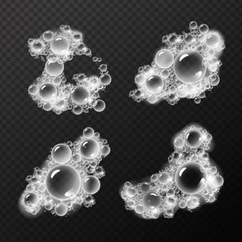Soap foam bubbles set Free Vector Soap foam bubbles set Free Vector