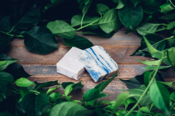 Soap With Bright Blue Soap With Bright Blue