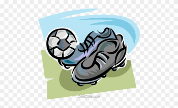 Soccer Cleats And Ball - Illustration