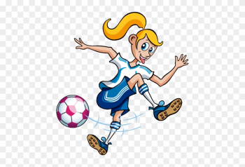 Soccer-enfant - Fille Qui Joue Au Soccer Soccer-enfant - Fille Qui Joue Au Soccer