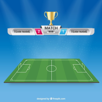 Soccer field background with scoreboard Soccer field background with scoreboard
