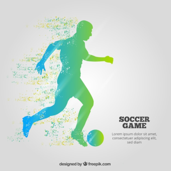 Soccer game background with player Soccer game background with player