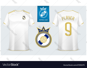 Soccer jersey football kit mockup template design vector image