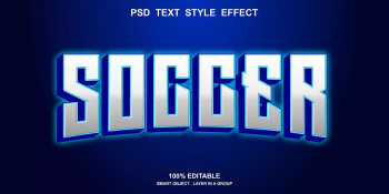 Soccer PSD Text Effect Free Download