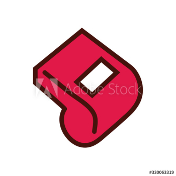 soccer sport referee whistle line and fill icon soccer sport referee whistle line and fill icon