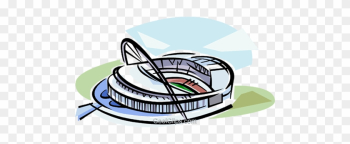 Soccer Stadiums Royalty Free Vector Clip Art Illustration - Soccer Stadiums Royalty Free Vector Clip Art Illustration