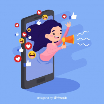 Social influencer background Social influencer background