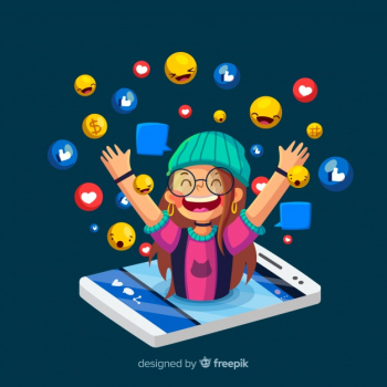 Social influencer concept Social influencer concept
