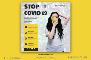 Social Media Healthcare banner with virus prevention theme Vector - xcreativedesign Social Media Healthcare banner with virus prevention theme Vector - xcreativedesign
