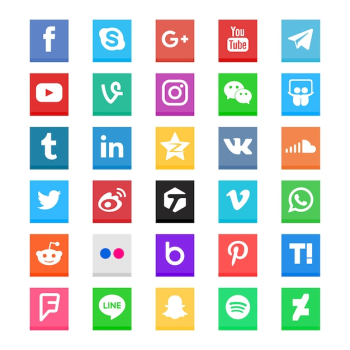 Social media icon collection Social media icon collection