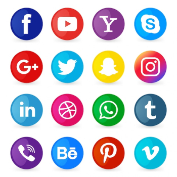Social media icon set Social media icon set
