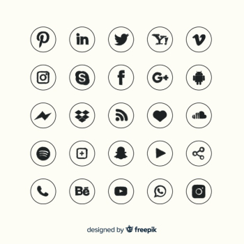 Social media logo collection Social media logo collection