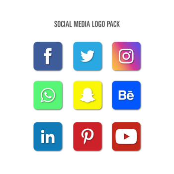 Social media logo pack Free Vector Social media logo pack Free Vector