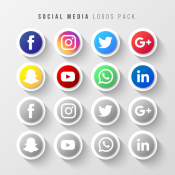 Social media logos pack Free Vector Social media logos pack Free Vector