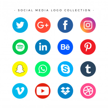 Social media logotype set Free Vector Social media logotype set Free Vector