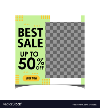 Social media template for social media promotion vector image
