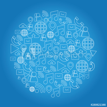 social network media flat design social network media flat design