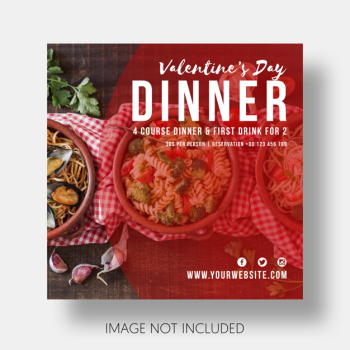 Social template restaurant valentine's day Free Psd Social template restaurant valentine's day Free Psd