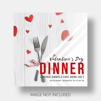 Social template restaurant valentine's day Free Psd Social template restaurant valentine's day Free Psd