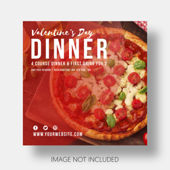 Social template restaurant valentine's day Free Psd Social template restaurant valentine's day Free Psd