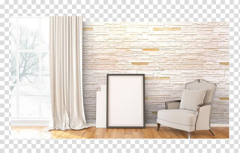 Sofa chair near frame on floor, Window Floor Ceiling Cleanliness, Warm landing window cut off the button material transparent background PNG clipart