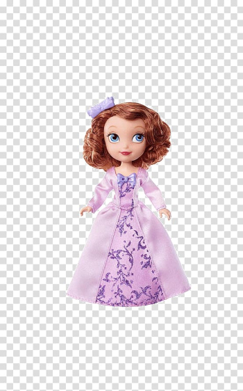 Sofia the First Doll Dress Toy Gown, Purple doll transparent background PNG clipart Sofia the First Doll Dress Toy Gown, Purple doll transparent background PNG clipart