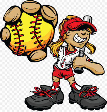 Softball, Fastpitch Softball, Baseball, Cartoon, Playing Sports PNG