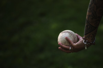 Softball Pitcher Prepares Softball Pitcher Prepares