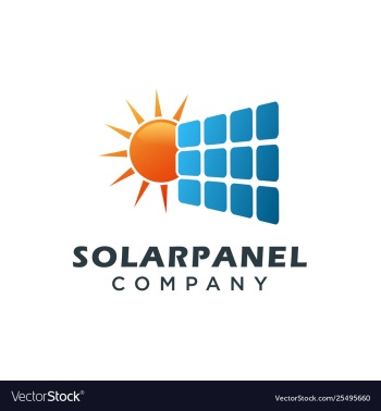 Solar panel logo template vector image Solar panel logo template vector image