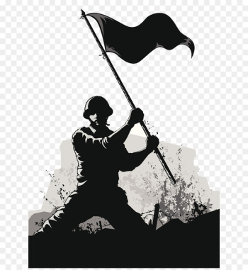Soldier Army Euclidean vector - Army PPT soldier black and white Silhouette Illustration 