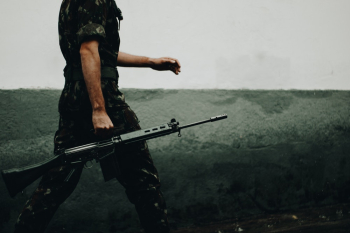 Soldier Holding Gun Soldier Holding Gun