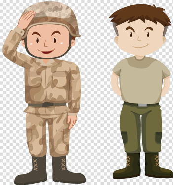 Soldier Military Illustration, Standing in line transparent background PNG clipart