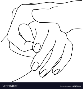someone grap hand line-art someone grap hand line-art