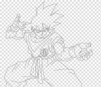 Son Goku LINE ART, Son Goku transparent background PNG clipart Son Goku LINE ART, Son Goku transparent background PNG clipart
