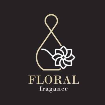 Sophisticated floral perfume logo Free Vector Sophisticated floral perfume logo Free Vector