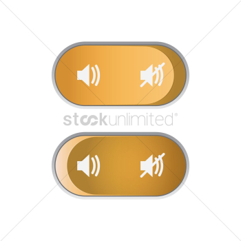 Sound and mute button Sound and mute button