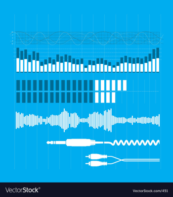 Sound elements vector image Sound elements vector image