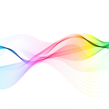 Sound Wave Color - Vector rainbow sound wave curve PNG picture 